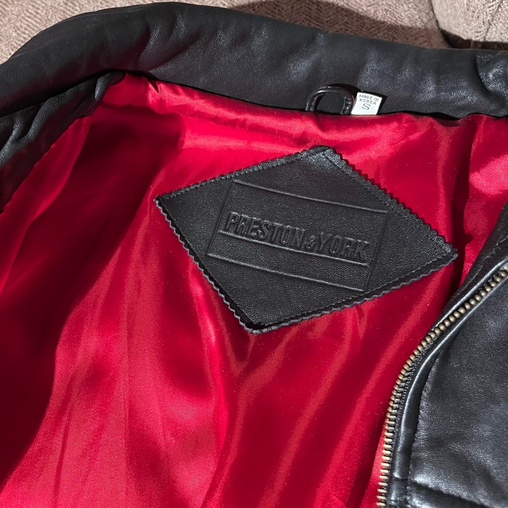 Preston & York Classic Women’s Real Leather Jacket, Size Small - Picture 2 of 2